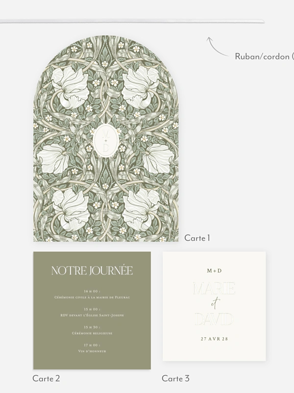 Faire-part de mariage Pimpernel
