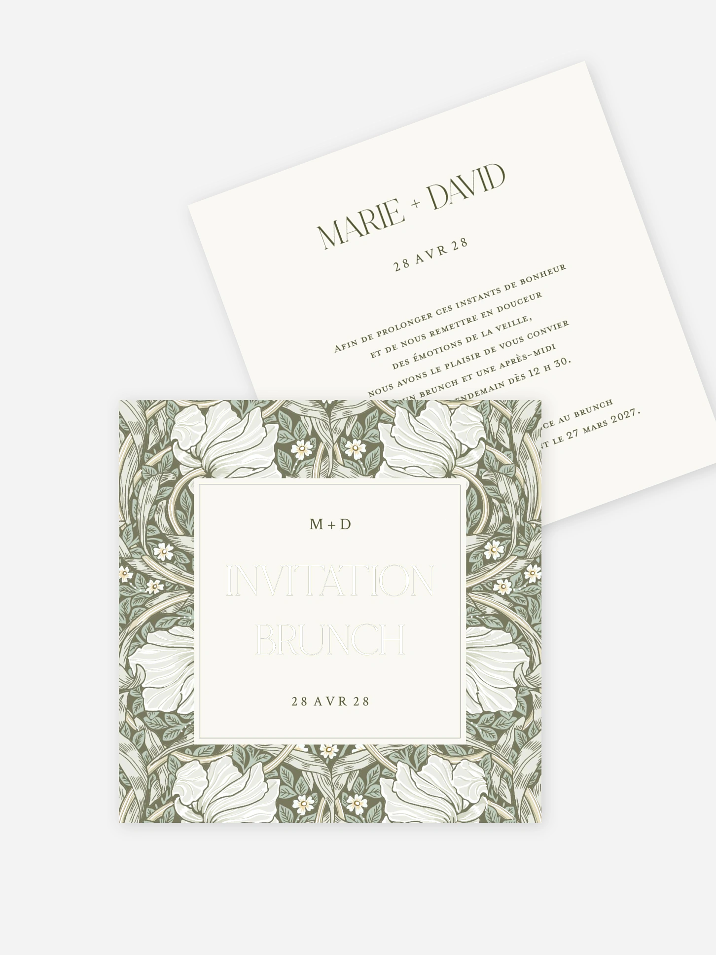 Carte brunch Pimpernel