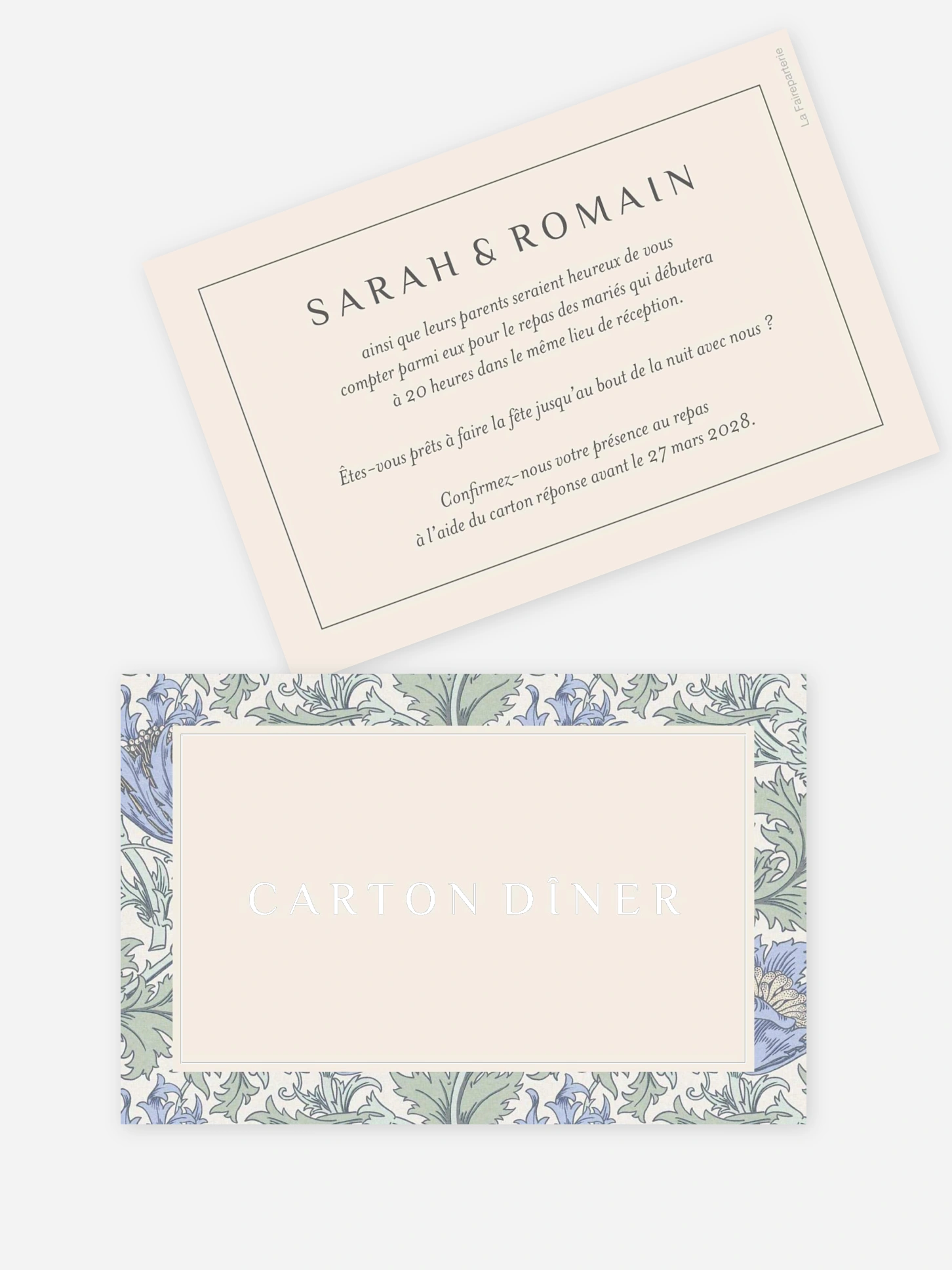 Carton d'invitation Anemone