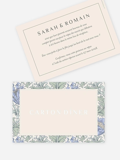 Carton d'invitation Anemone