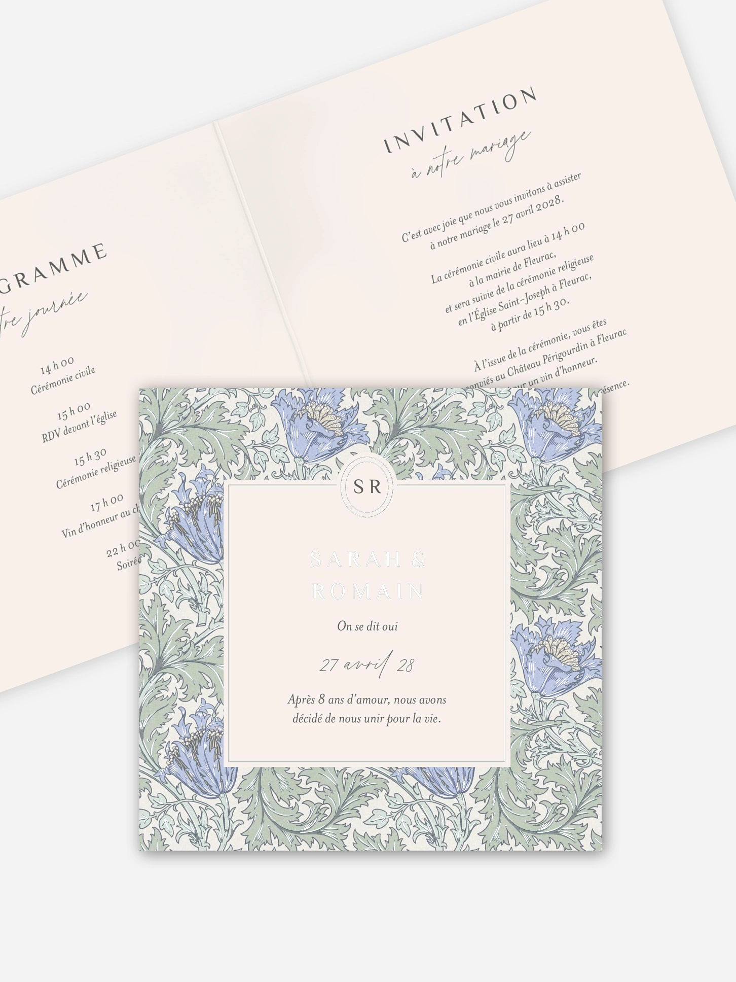 Faire-part de mariage Anemone