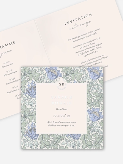 Faire-part de mariage Anemone