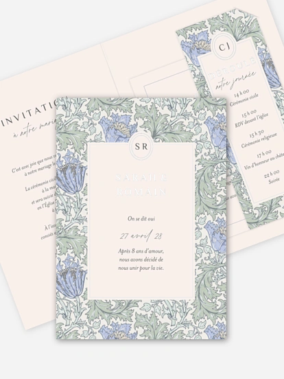 Faire-part de mariage Anemone