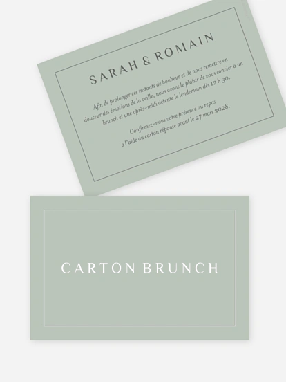 Carte brunch Anemone