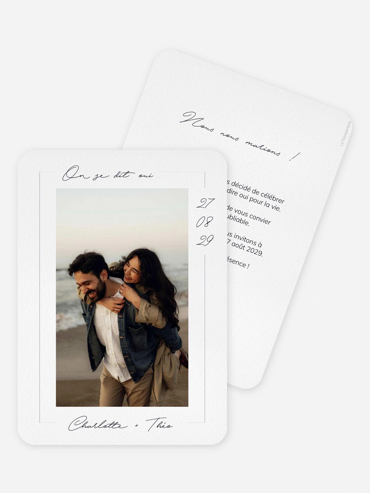 Faire-part de mariage Juste à deux