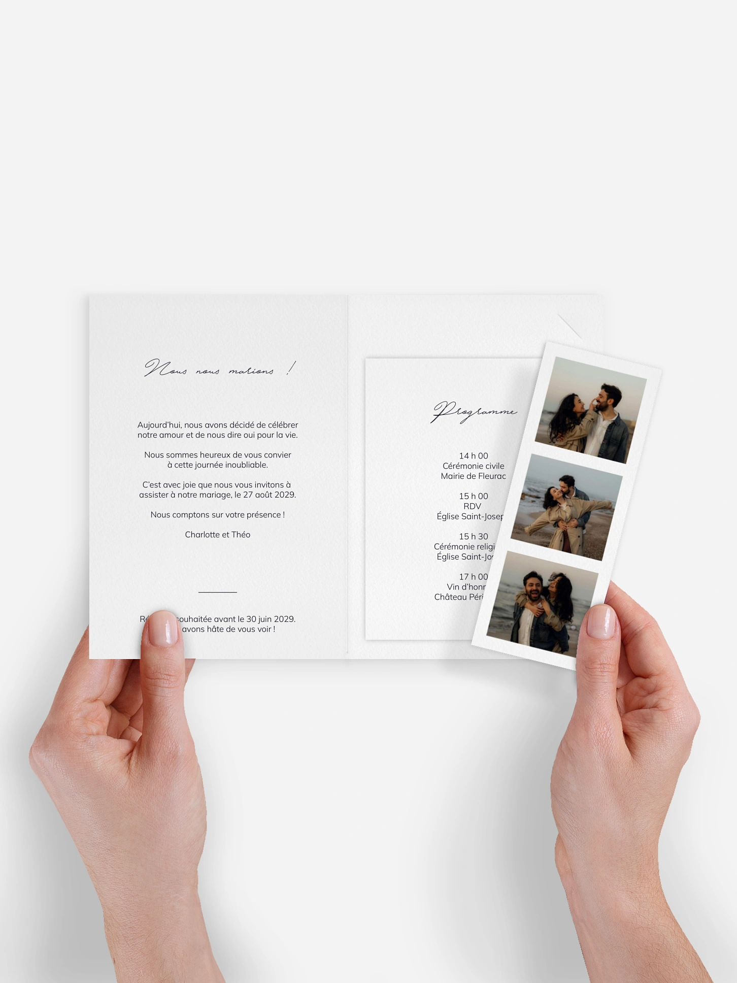 Faire-part de mariage Juste à deux