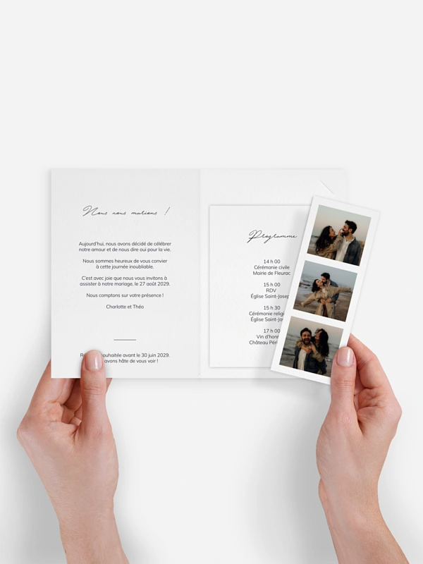 Faire-part de mariage Juste à deux