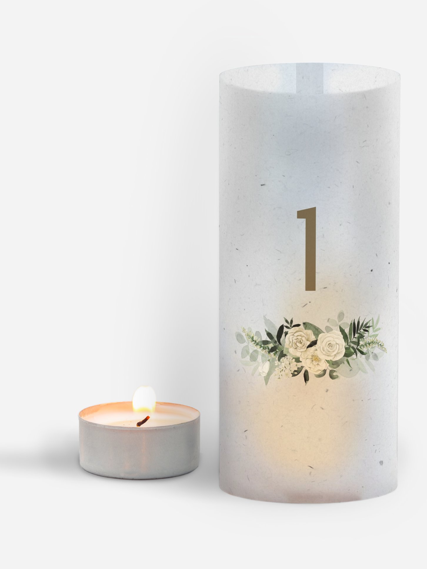 Numéro de table mariage Poésie de roses III