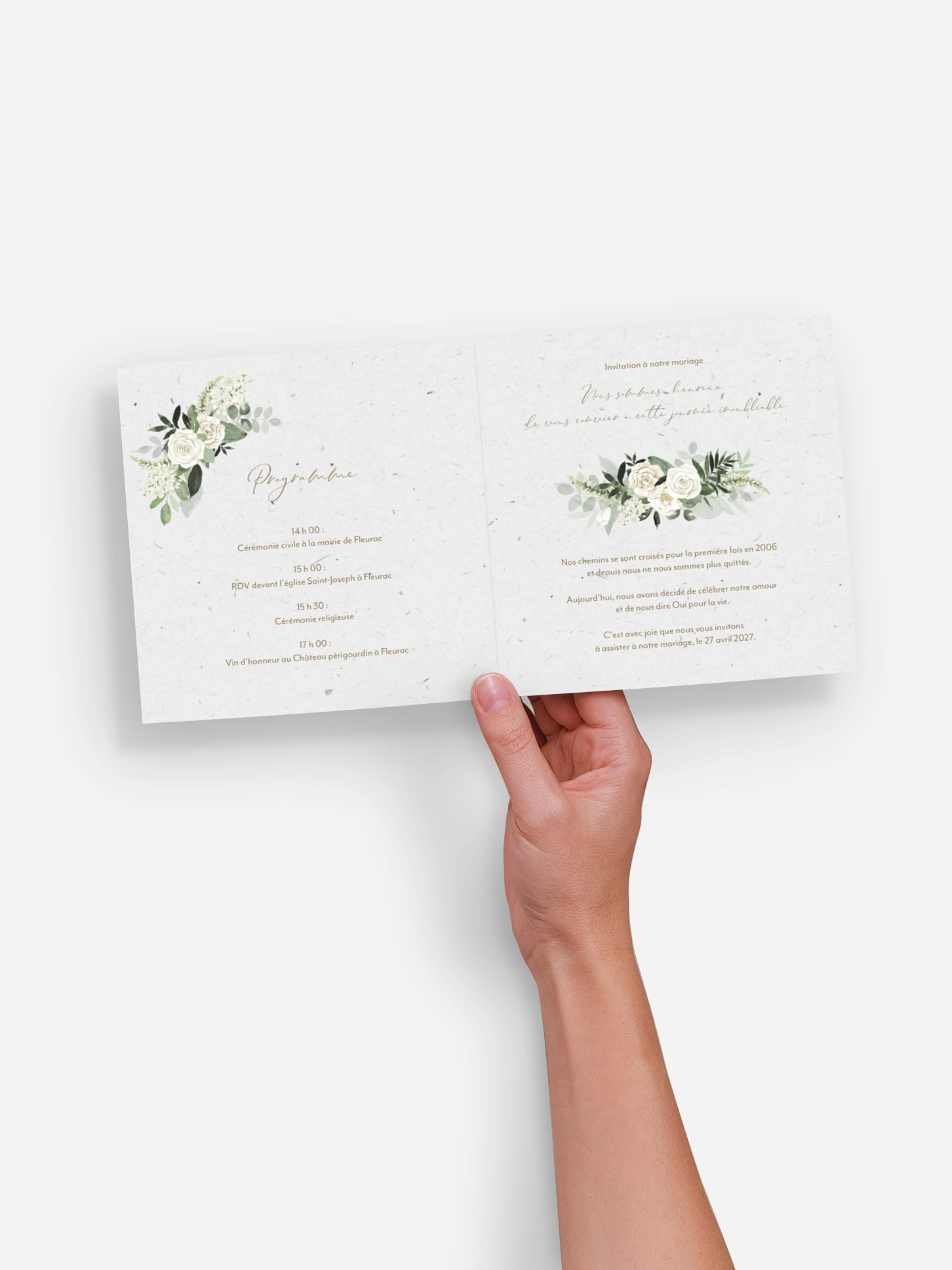 Faire-part de mariage Poésie de roses III