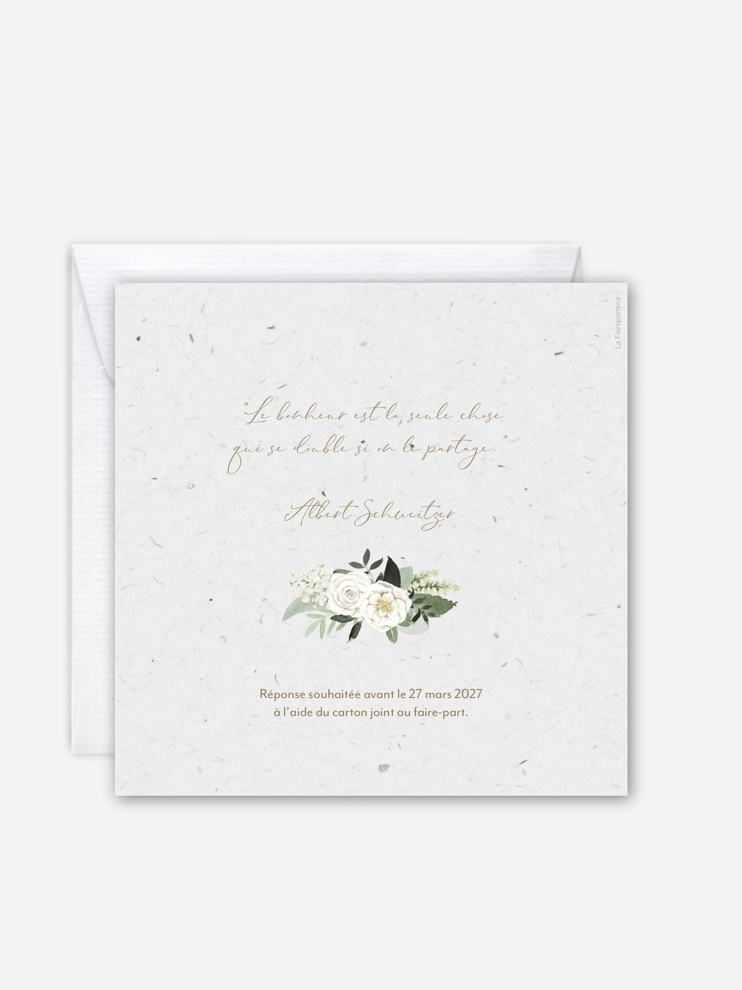 Faire-part de mariage Poésie de roses III
