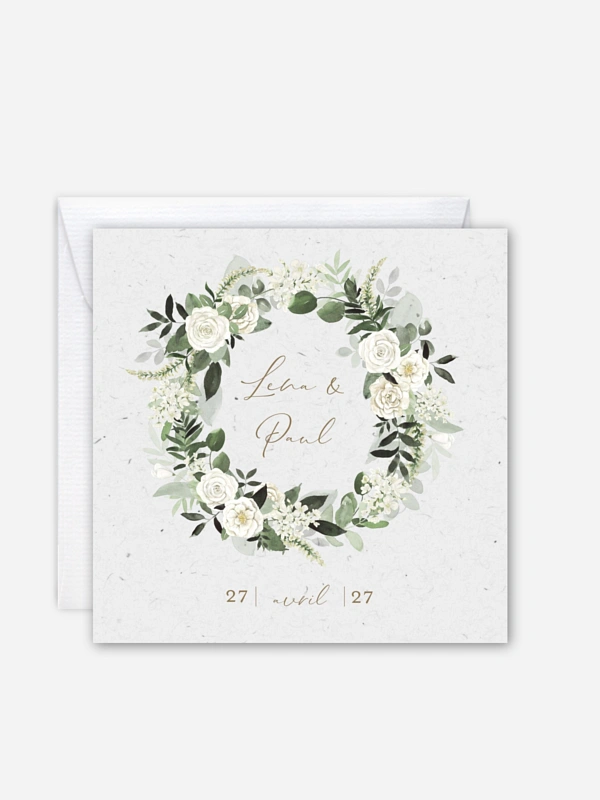 Faire-part de mariage Poésie de roses III
