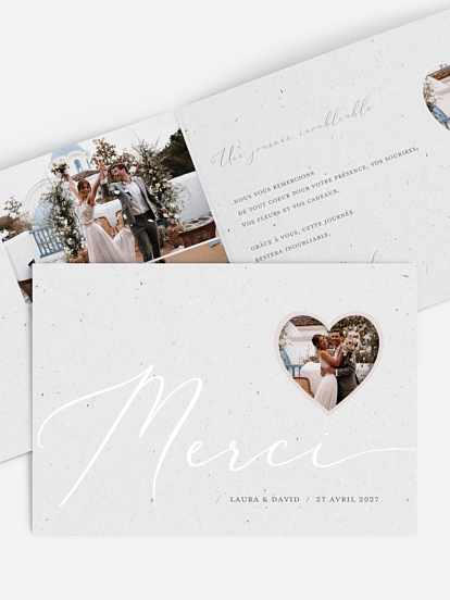 Carte de remerciements Le plus beau Oui II