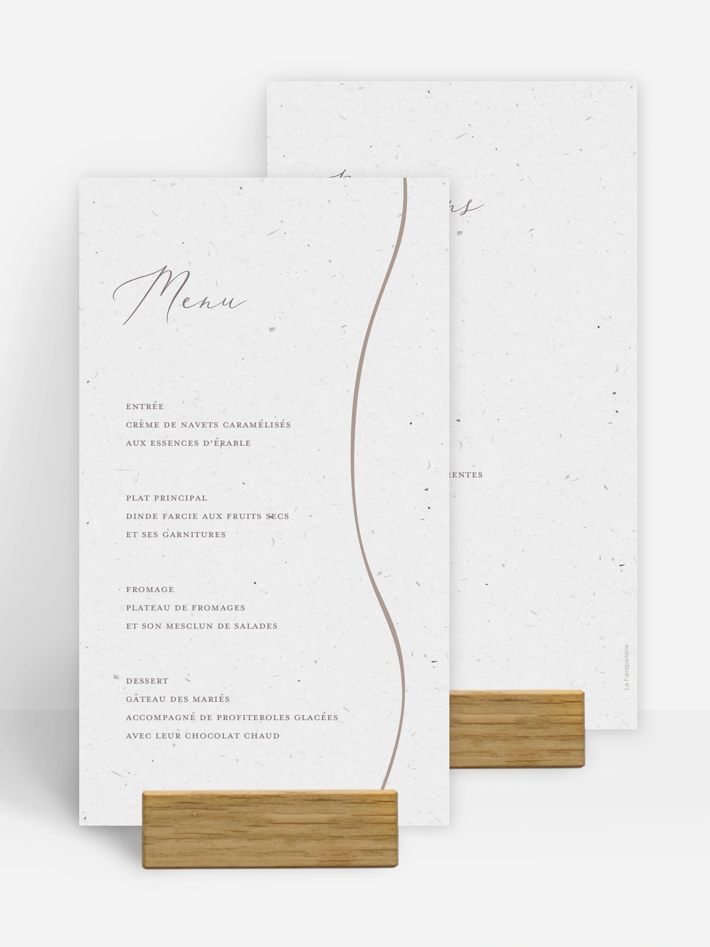 Menu mariage Le plus beau Oui II