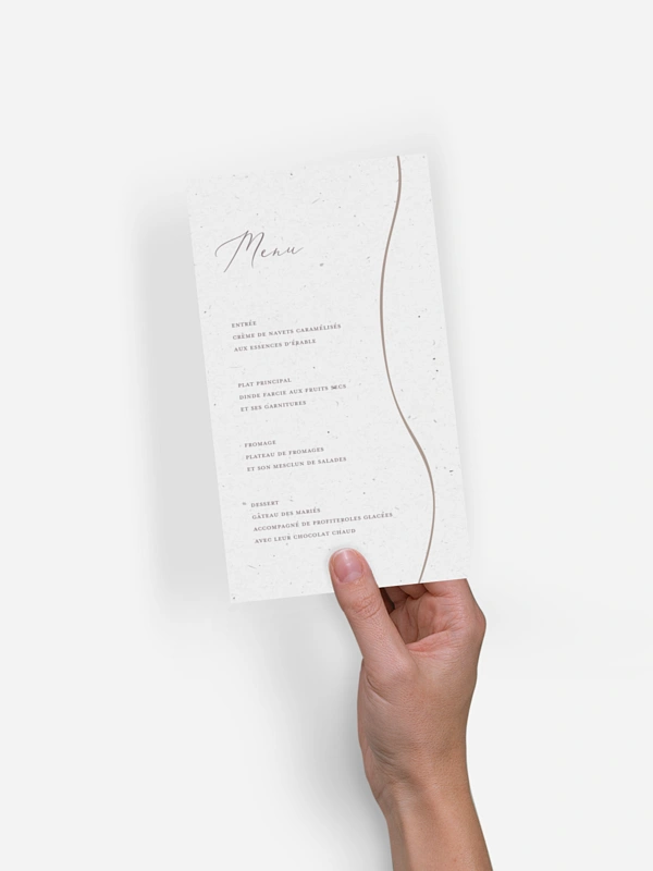Menu mariage Le plus beau Oui II