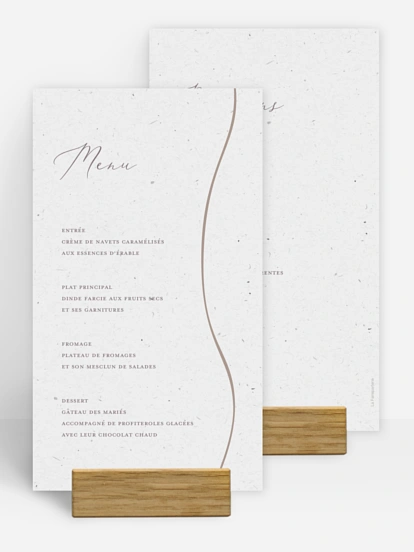 Menu mariage Le plus beau Oui II