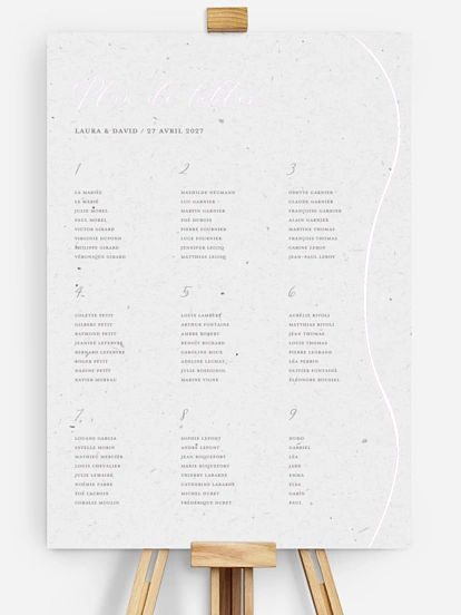 Poster plan de table mariage Le plus beau Oui II