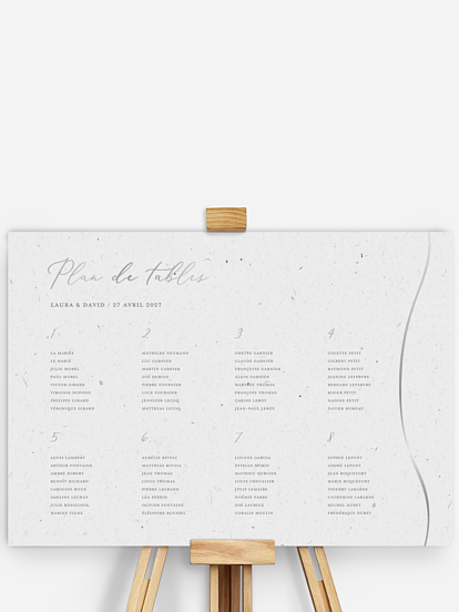 Poster plan de table mariage Le plus beau Oui II
