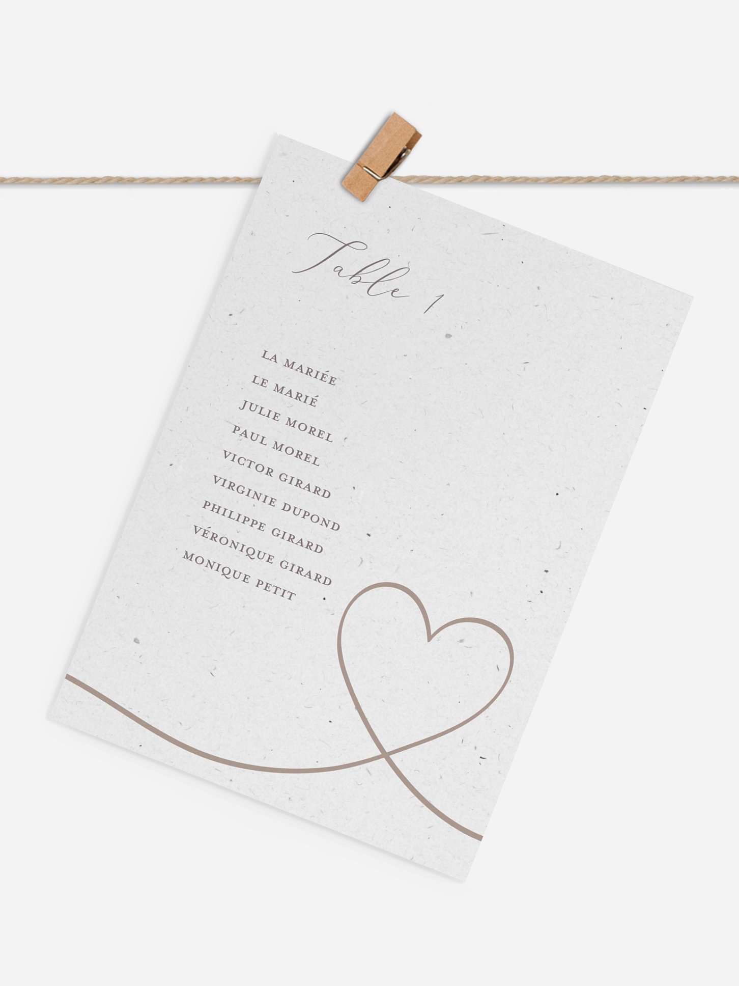 Cartons plan de table mariage Le plus beau Oui II