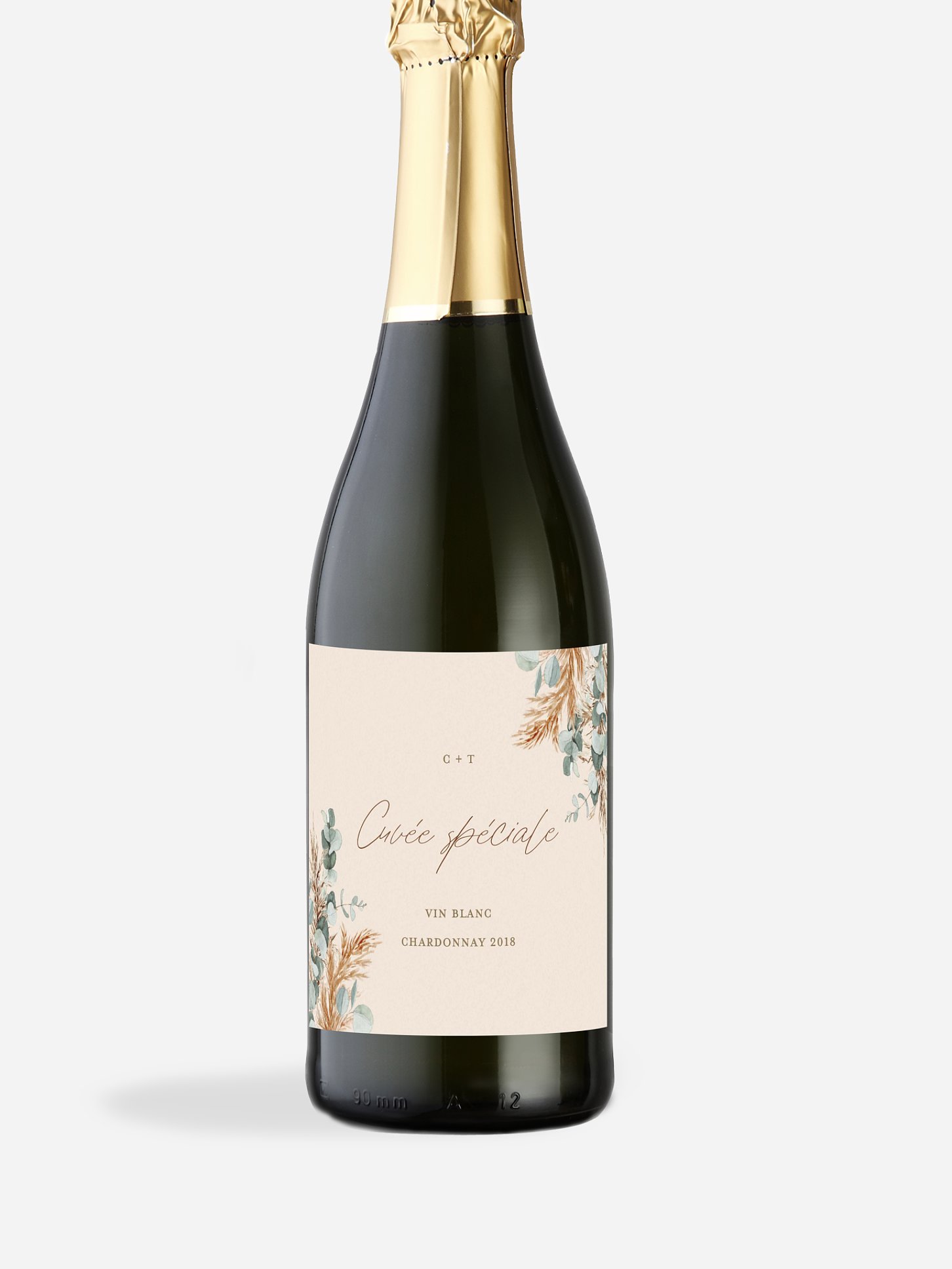 Étiquette bouteille Pampa champêtre