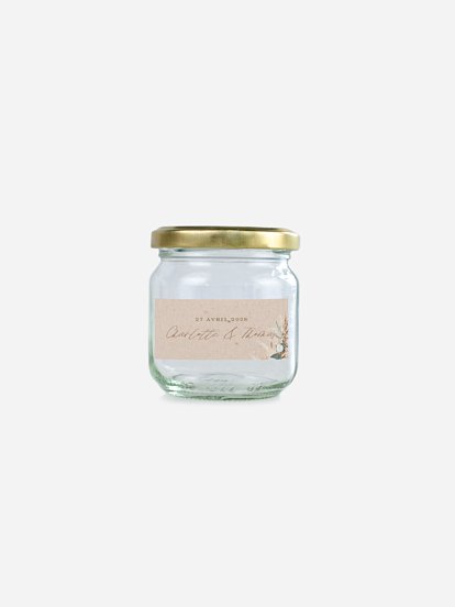 Étiquette cadeau mariage Pampa champêtre