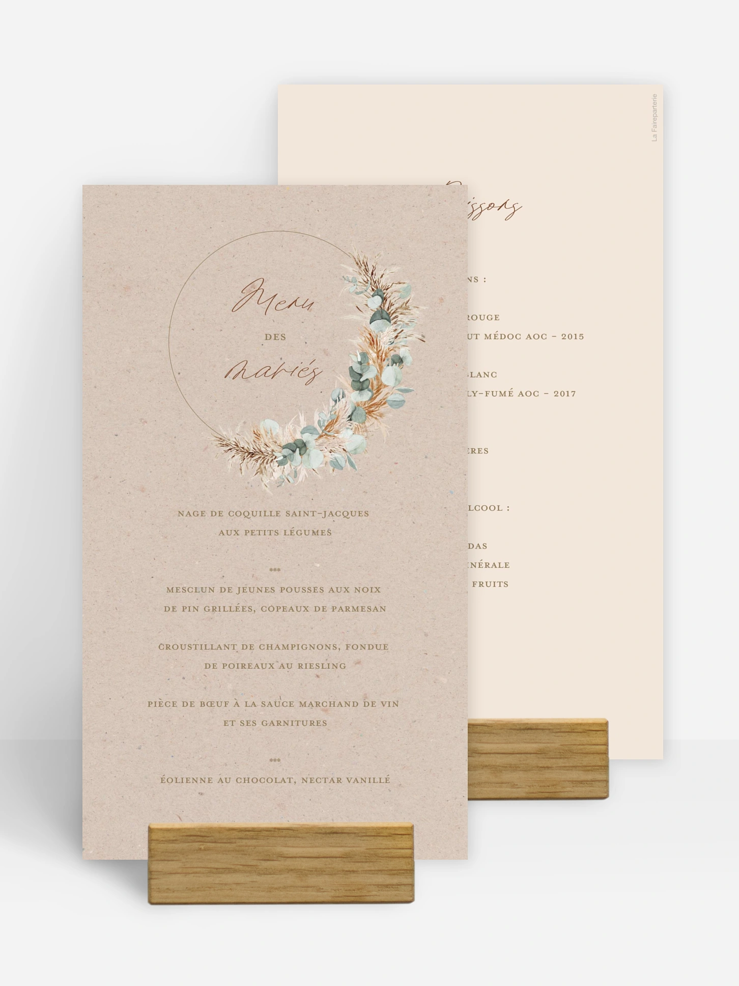 Menu mariage Pampa champêtre