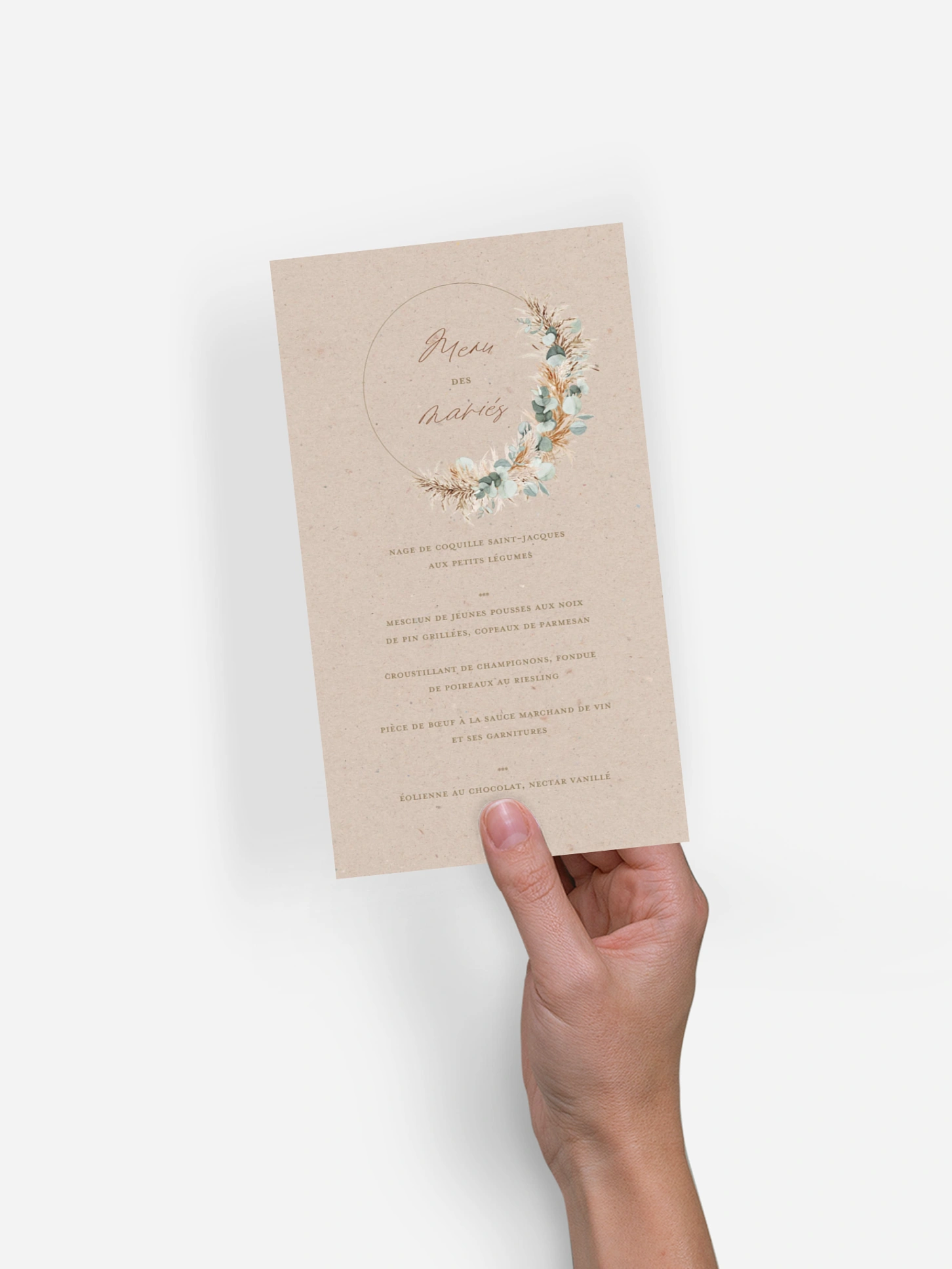 Menu mariage Pampa champêtre