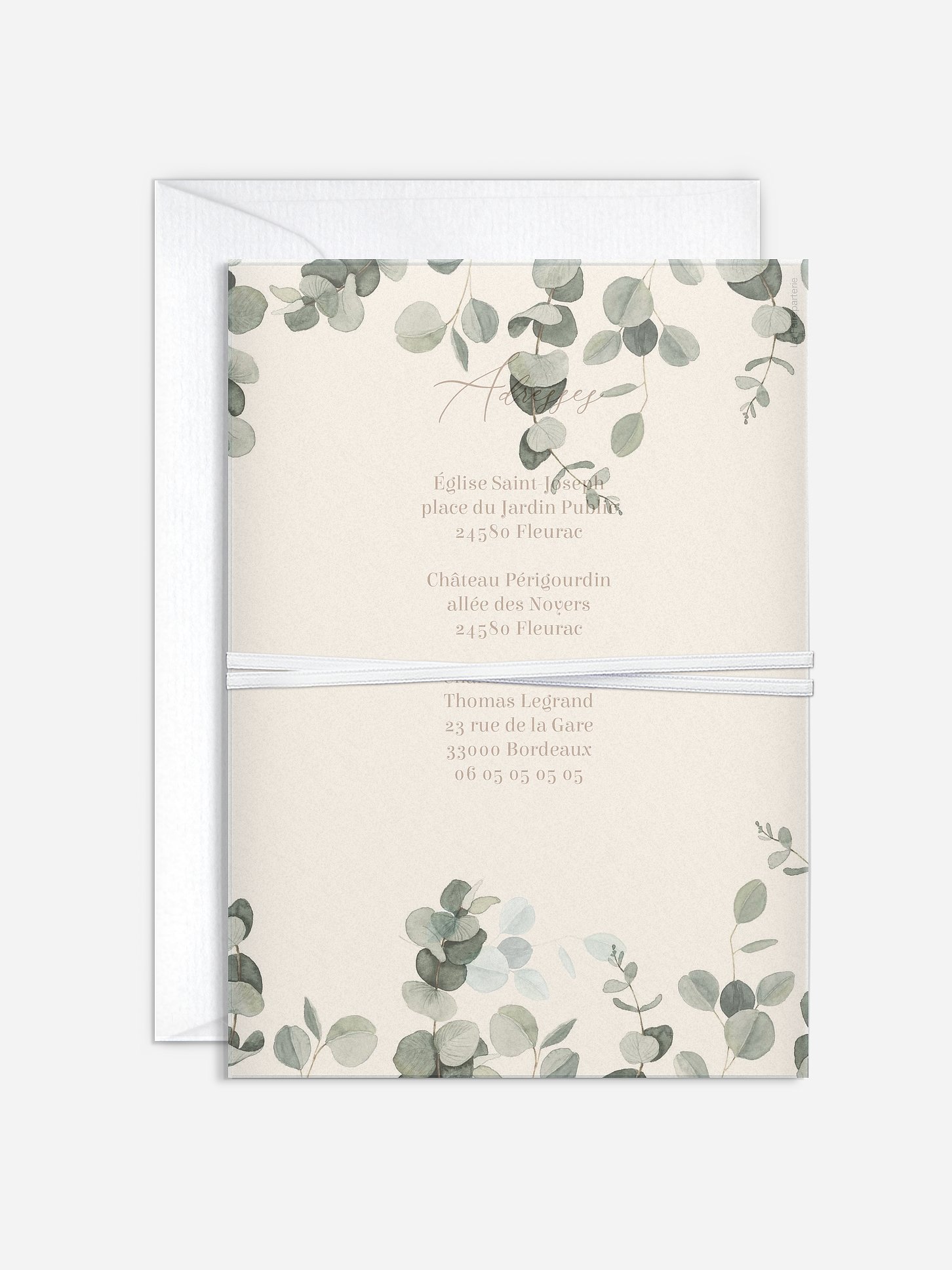 Faire-part de mariage Wood & Eucalyptus