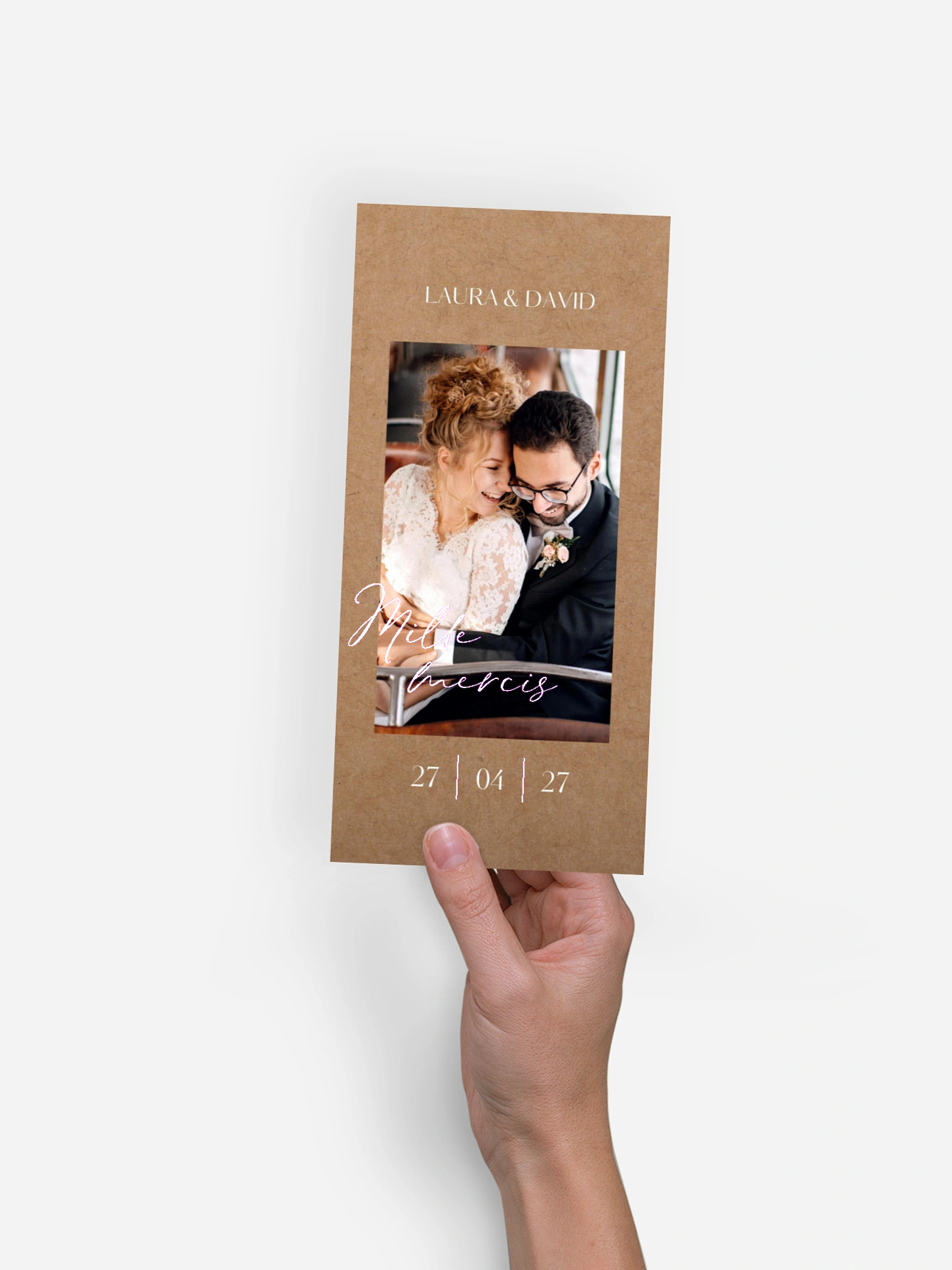 Carte de remerciements Just chic effet kraft