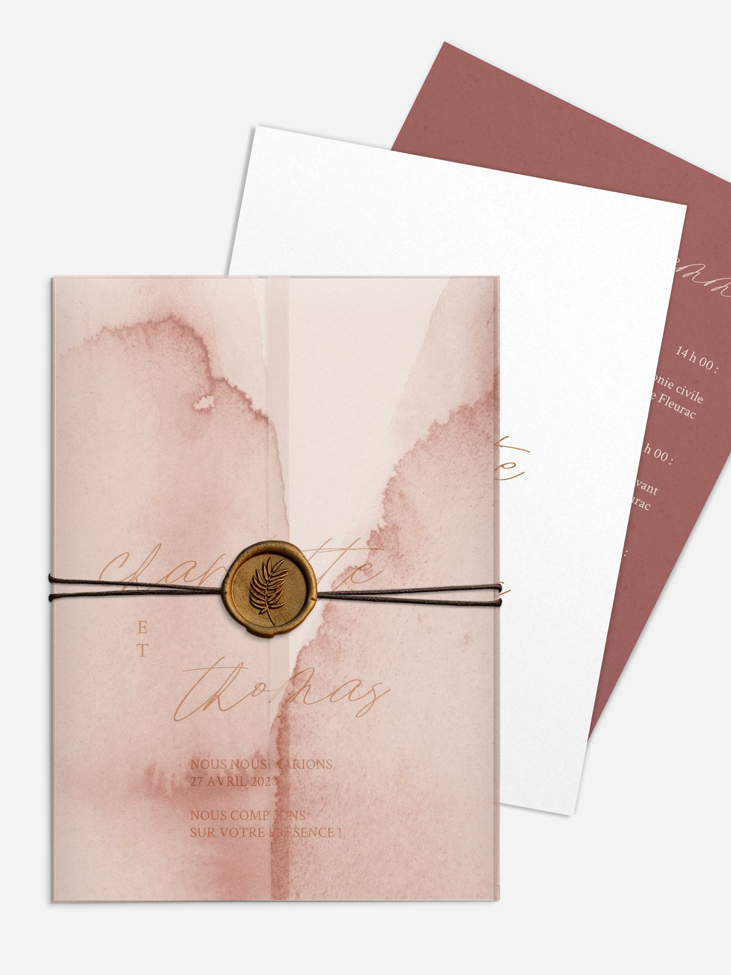 Faire-part de mariage Brume naturelle