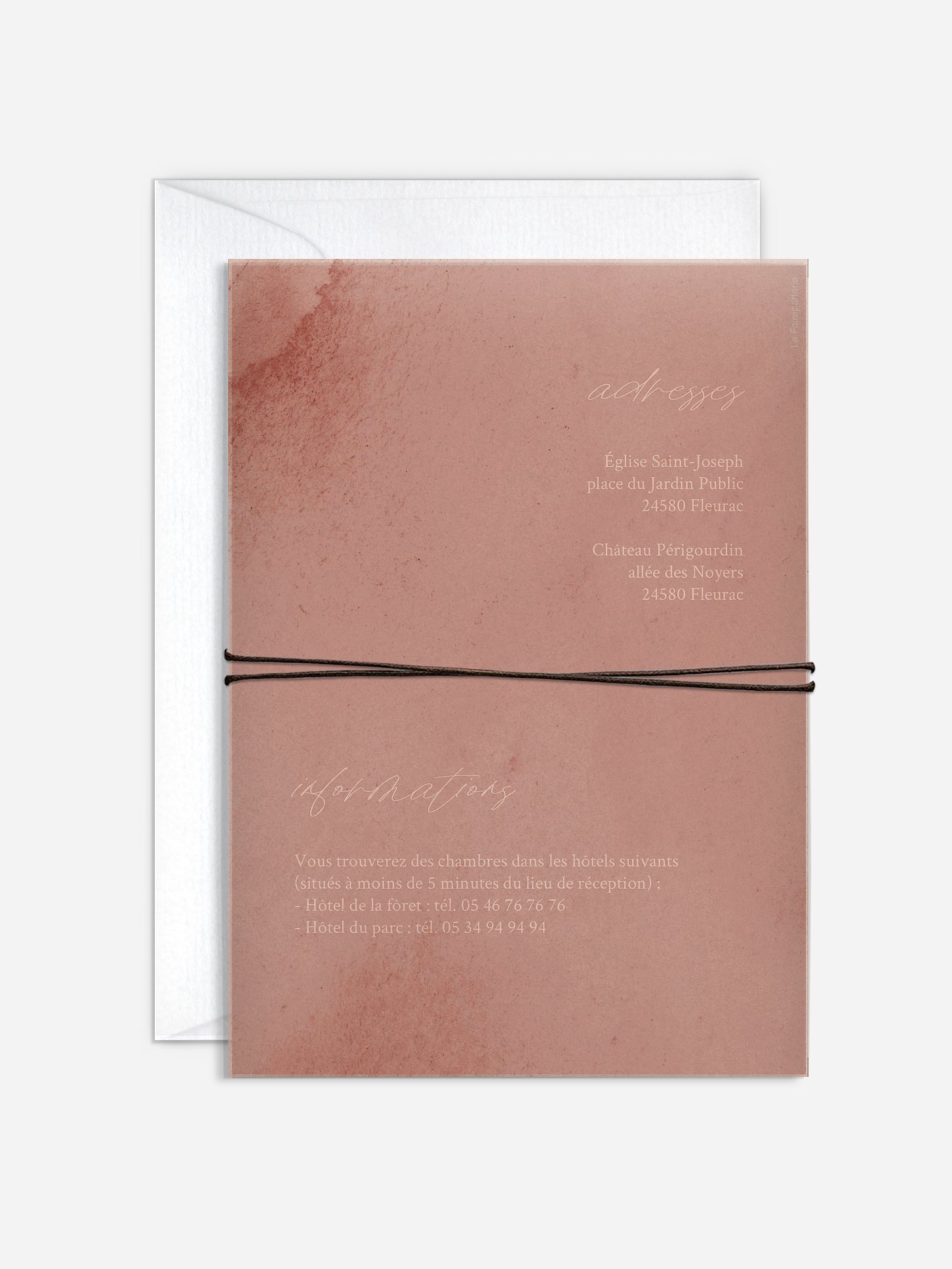 Faire-part de mariage Brume naturelle