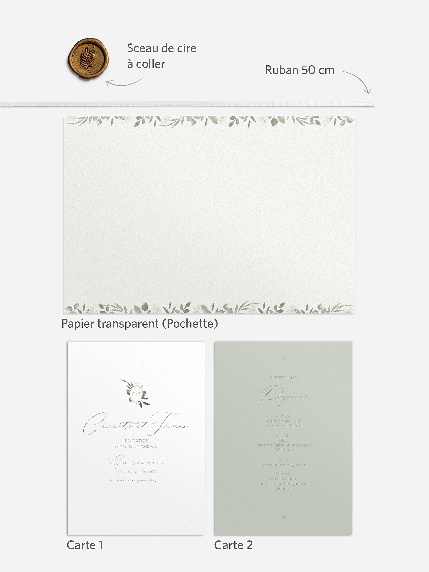 Faire-part de mariage Senteur provençale