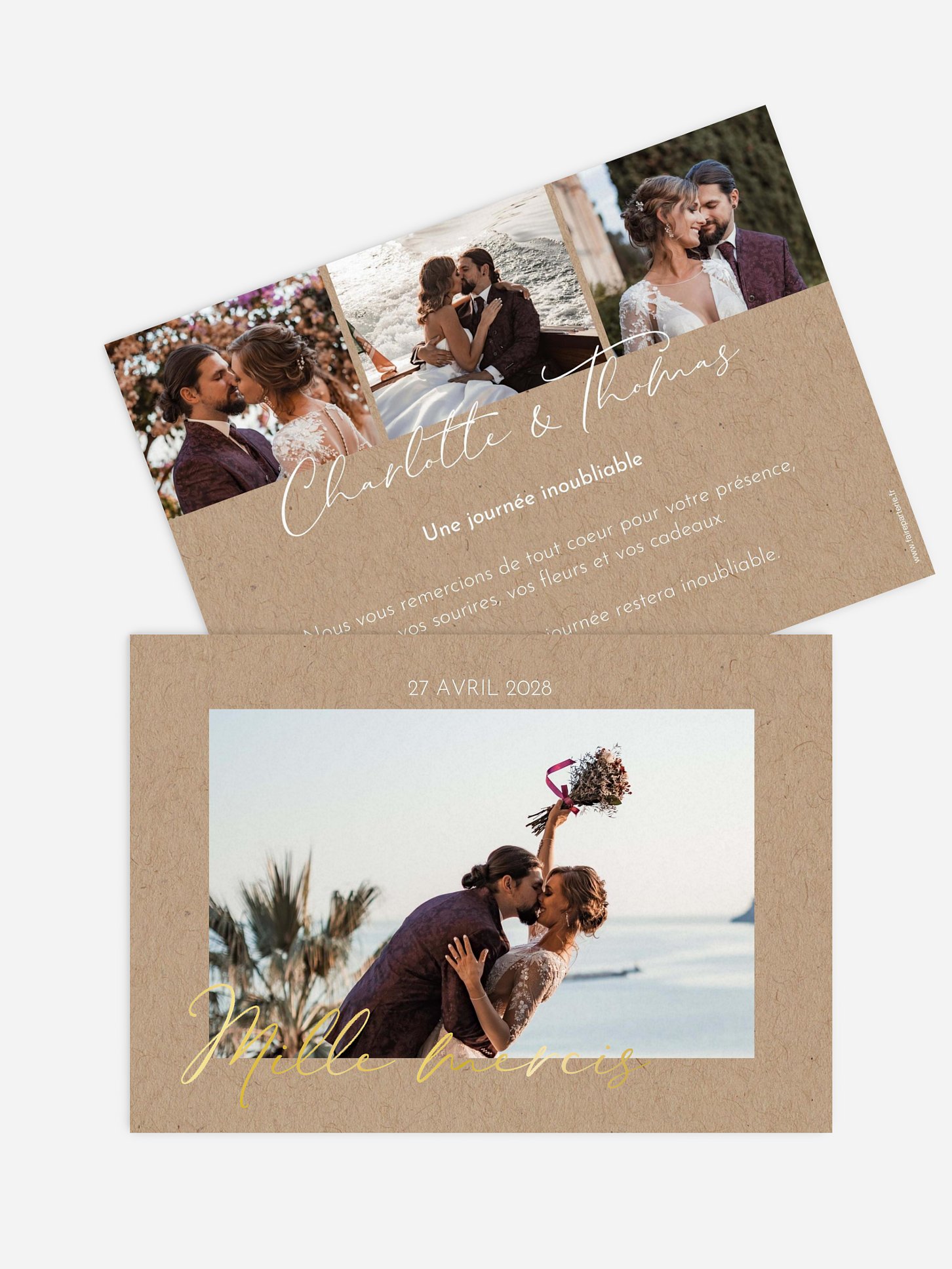 Carte de remerciements Grand amour
