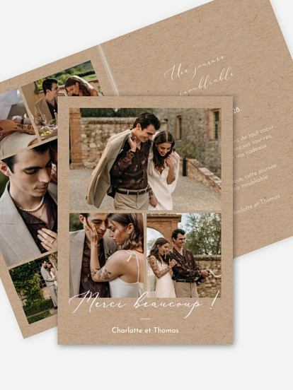 Carte de remerciements Jolie romance