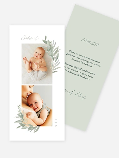 Faire-part naissance Promesse champêtre