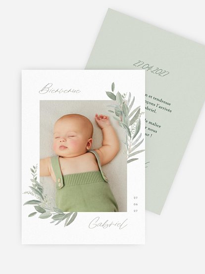 Faire-part naissance Promesse champêtre