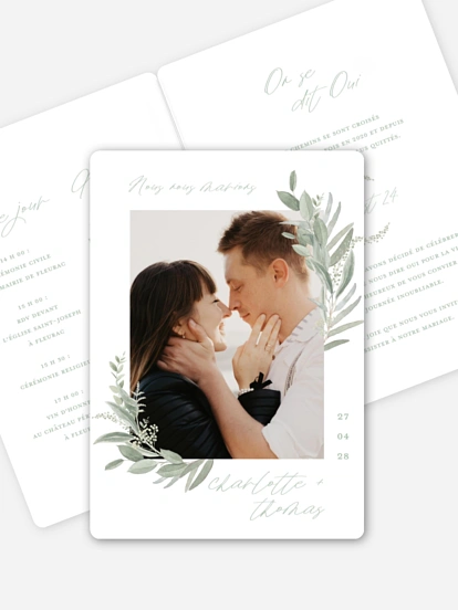 Faire-part de mariage Promesse champêtre