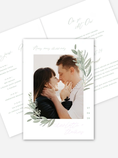 Faire-part de mariage Promesse champêtre