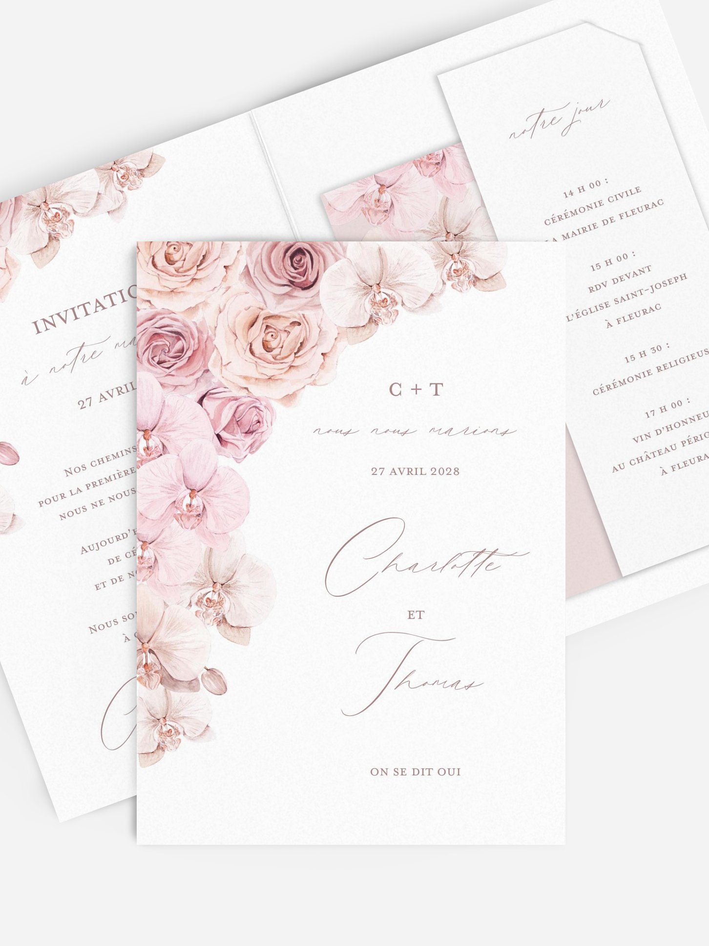Faire-part de mariage Jardin d'orchidées