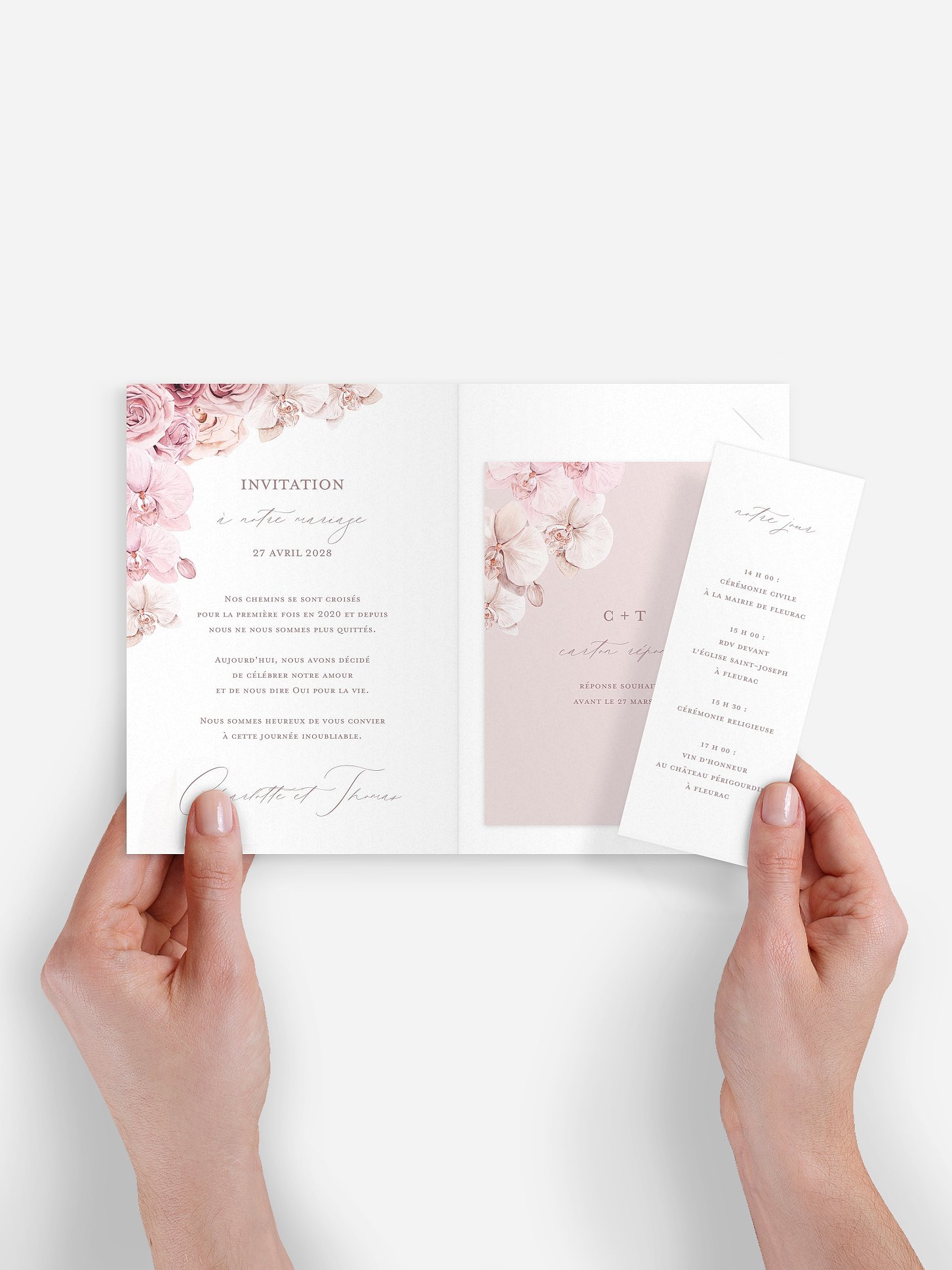 Faire-part de mariage Jardin d'orchidées