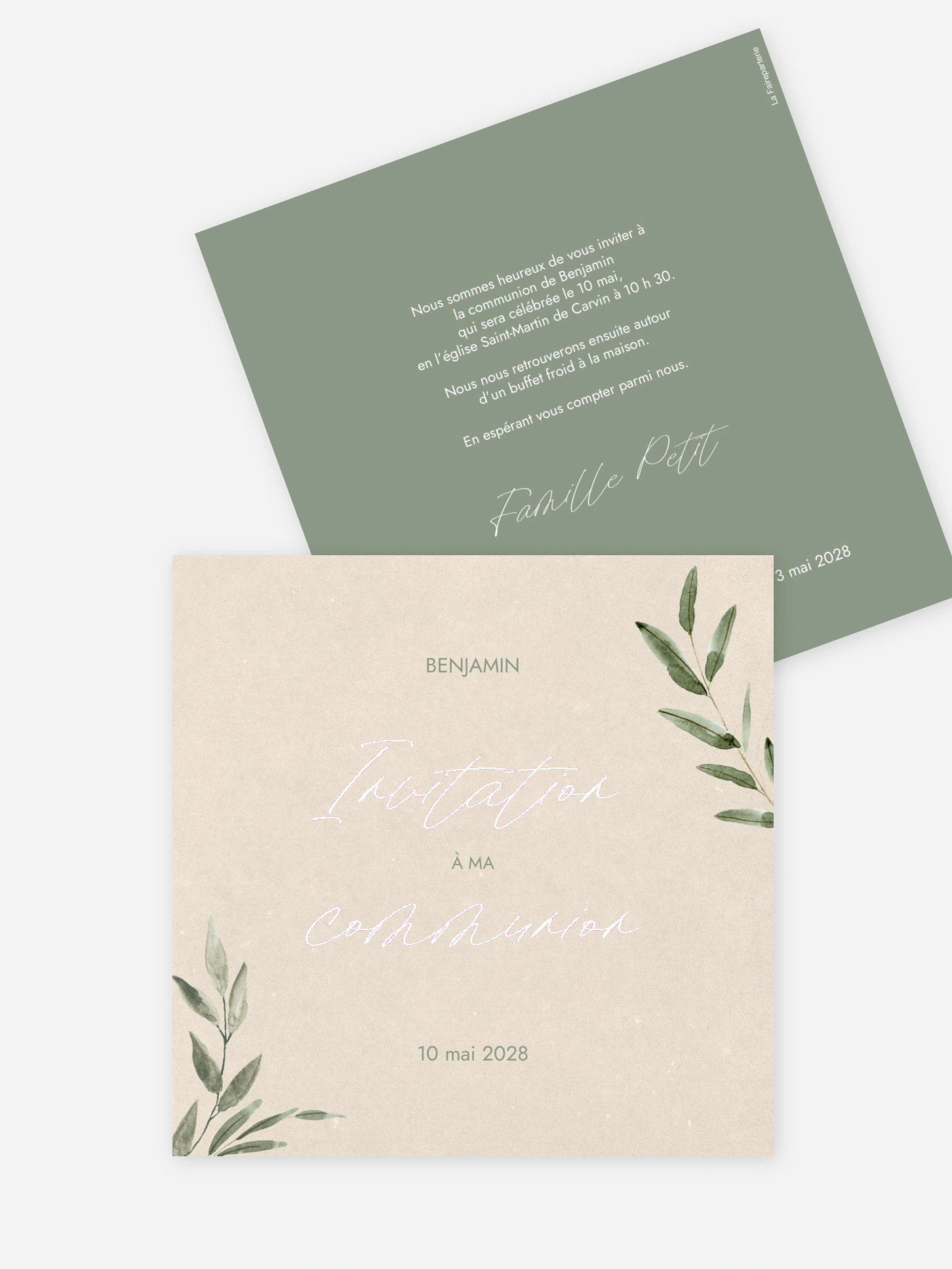 Invitation communion Green Dreams