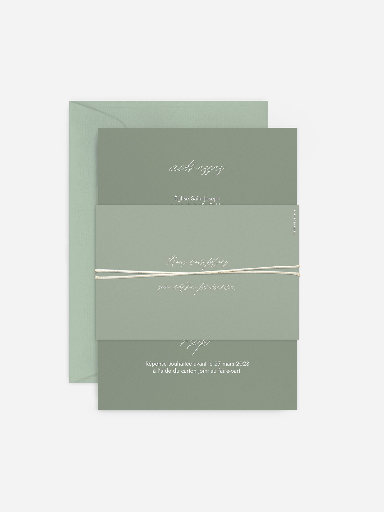 Faire-part de mariage Green Dreams