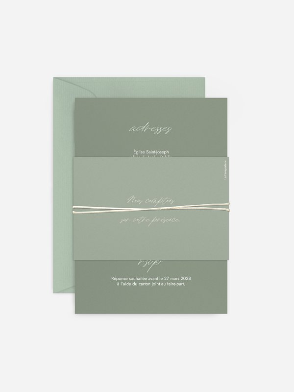 Faire-part de mariage Green Dreams