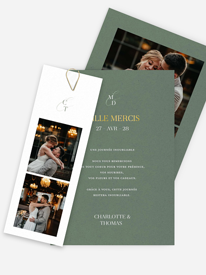 Carte de remerciements Elegant Love