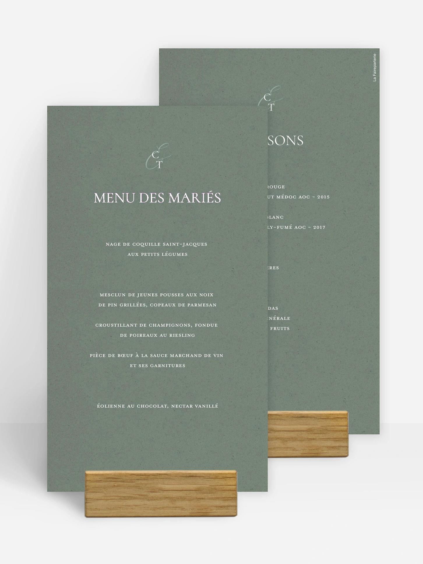 Menu mariage Elegant Love