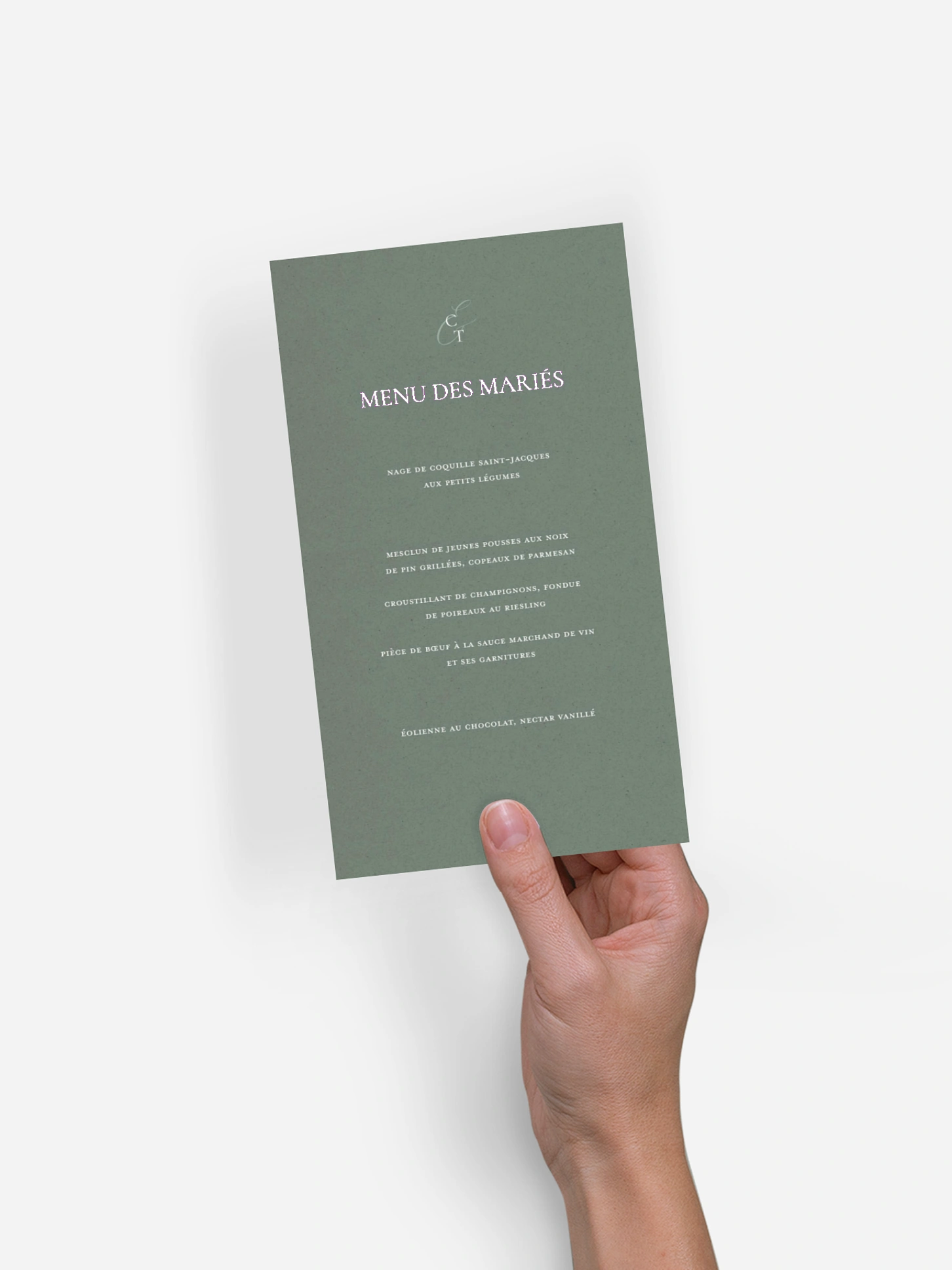 Menu mariage Elegant Love