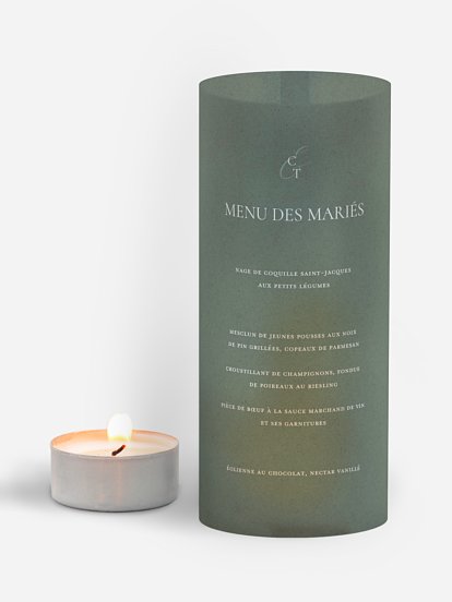 Menu mariage Elegant Love