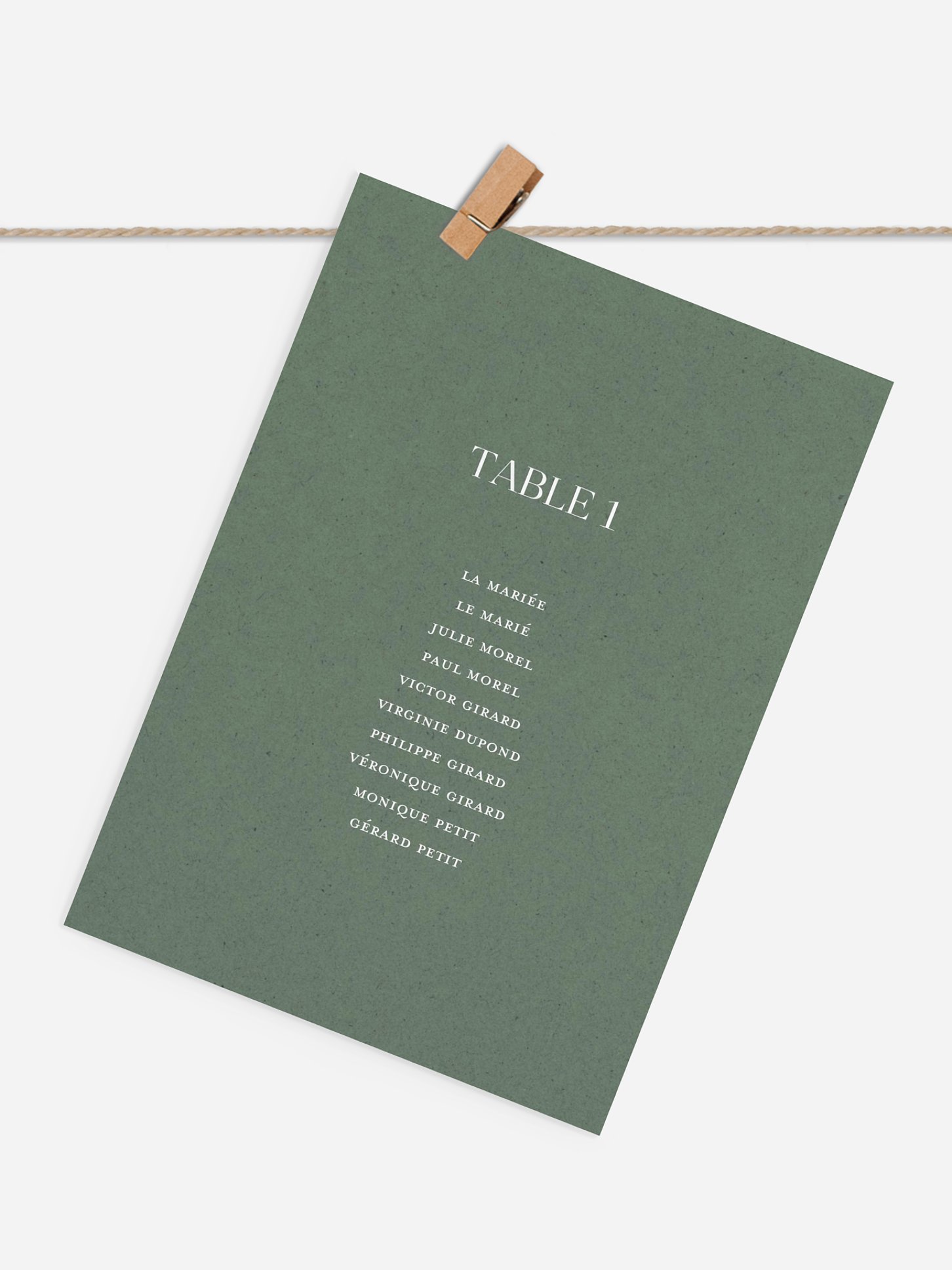 Cartons plan de table mariage Elegant Love