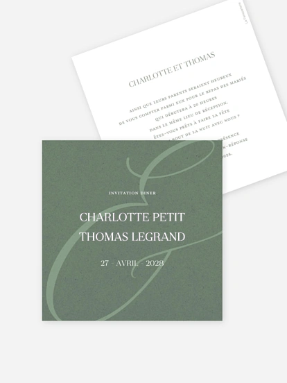 Carton d'invitation Elegant Love