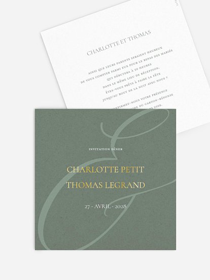 Carton d'invitation Elegant Love