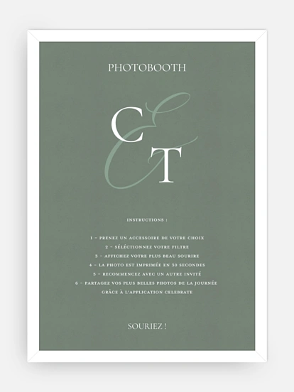 Affiche photobooth mariage Elegant Love